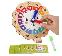 Reloj de para niños, reloj analógico para aprendizaje - Reloj de clasificación de color Reloj educativo en forma de león, interactivo de jardín de infantes, modelo de reloj de dígito
