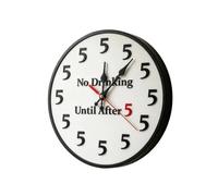 Reloj De Pared 25x25 cm Divertida Sin Fácil Lectura No Beber Decoración