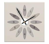 Reloj de Pared - 30X30 cm - Mecanismo silencioso - Esfera de Madera revestida en Papel Laminado Opaco Impreso - Ideal para el salón, la Cocina, la Oficina