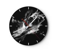 Reloj de Pared 30x30cm Reloj de Vidrio Baila Hombre Salta Silencioso Decorativo