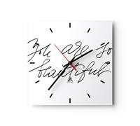Reloj de Pared 30x30cm Reloj de Vidrio Eres Tan Hermosa Silencioso Decorativo