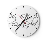 Reloj de Pared 30x30cm Reloj de Vidrio Eres Tan Hermosa Silencioso Decorativo