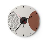 Reloj de Pared 30x30cm Reloj de Vidrio Figuras Formas Geometría Silencioso