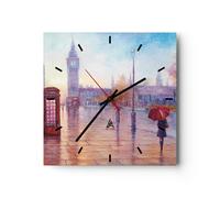 Reloj de Pared 30x30cm Reloj de Vidrio grande ben paraguas Silencioso Decorativo