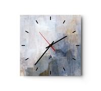 Reloj de Pared 30x30cm Reloj de Vidrio Ligero Moderno Informal Silencioso