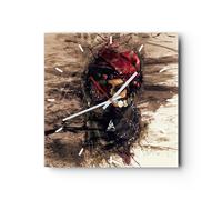 Reloj de Pared 30x30cm Reloj de Vidrio mujer folklore Silencioso Decorativo