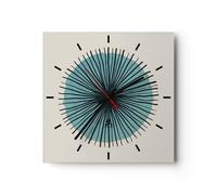 Reloj de Pared 30x30cm Reloj de Vidrio Ojo Abstracción Moderno Silencioso