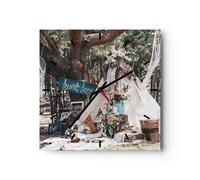 Reloj de Pared 30x30cm Reloj de Vidrio Recién casados Amor Paisajes Silencioso