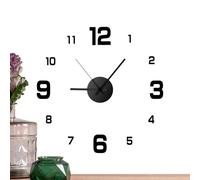 Reloj de pared 3D de diseño tranquilo, no tocante, reloj decorativo con pilas, moderno acento de pared de cocina | Elegante sala de estar DEGORACIÓN 'AMPIÓN DE LA HABITACIÓN' Espera al interior