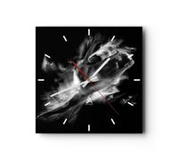 Reloj de Pared 40x40cm Reloj de Vidrio Baila Hombre Salta Silencioso Decorativo