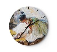 Reloj de Pared 40x40cm Reloj de Vidrio Bailarina Chica Aceite Silencioso