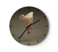Reloj de Pared 40x40cm Reloj de Vidrio Bailarina Figura Bailando Silencioso