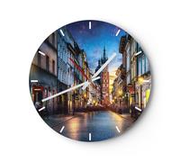 Reloj de Pared 40x40cm Reloj de Vidrio Cracovia Iglesia Mariacki Silencioso