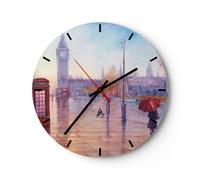 Reloj de Pared 40x40cm Reloj de Vidrio grande ben paraguas Silencioso Decorativo
