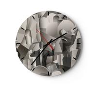 Reloj de Pared 40x40cm Reloj de Vidrio jazz musica musico Silencioso Decorativo