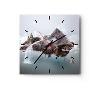 Reloj de Pared 40x40cm Reloj de Vidrio medio ambiente naturaleza Silencioso