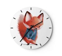 Reloj de Pared 40x40cm Reloj de Vidrio Pequeño noviembre niño Silencioso