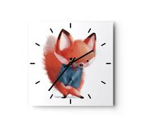 Reloj de Pared 40x40cm Reloj de Vidrio Pequeño noviembre niño Silencioso