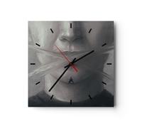 Reloj de Pared 40x40cm Reloj de Vidrio Símbolo Boca Discurso Silencioso