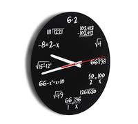 Reloj de Pared Acrílico, Diseño Moderno, Decoración única de Problemas Matemáticos para el Hogar y la Oficina, Elegante Reloj de Pared Acrílico