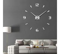 Reloj de Pared, Adhesivo para Bricolaje, Reloj Moderno sin Marco, Reloj 3D, números Romanos, Pegatinas de Espejo, Arte de Pared, decoración del hogar, Manualidades