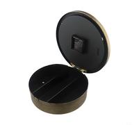 Reloj de pared analógico funcional con compartimentos secretos detrás de la esfera del reloj para joyas, dinero en efectivo, tarjetas bancarias y otros objetos pequeños de valor (dorado)