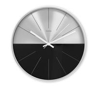 Reloj de pared ""Cerdeña", silencioso, analógico., Ø 30 cm, negro/argt
