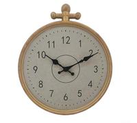 Reloj de pared circular de resina que ofrece un lenguaje de diseño europeo clásico para entornos de jardín al aire libre y áreas de vida interiores (dorado)