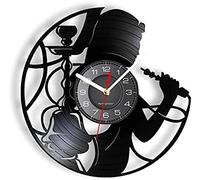Reloj de Pared con Disco de Vinilo para Sala de Estar con cachimba, Reloj de Arte de la Pared Decoración para Fumar, Reloj Artesanal con Disco de Vinilo Shisha, Regalo de Entretenimiento