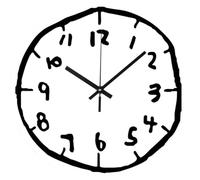 Reloj De Pared con Diseño De Graffiti, Minimalista, Único, Decorativo, Silencioso, De 12.0 in, Moderno Y Contemporáneo, De Acrílico, para Estudio, Comedor, Sala De Estar