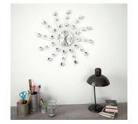 Reloj de pared con movimiento de cuarzo plata ø50 cm