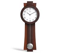Reloj de Pared con péndulo Que Funciona con Pilas, Moderno Reloj de péndulo de 23.5 x 8.5 Pulgadas, Reloj de Pared Decorativo silencioso de Madera con péndulo para Sala de Estar, Reloj de Pared