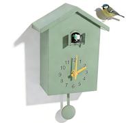 Reloj De Pared Con Reloj De Cuco, Montado En La Pared Plástico Voces De Pájaros De Estilo Nórdico Relo De Péndulo Para Colgar Relojs Coo Coo Relojs De Pared Salon Para Casa Arte Sala Oficina (Verde)