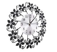 Reloj de Pared Creativo, Reloj Colgante de Metal Redondo con Forma de Flor, Reloj Flotante de Pared Decorativo Silencioso, Esfera de Aluminio con Clavo sin Costuras para el Hogar, Oficina, Cocina,