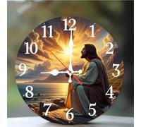 Reloj de Pared de 12 Pulgadas, Creyente en el Sol reloj de pared Moderno Silencioso, Funciona con Pilas, Bonitos Relojes de Pared Decorativo para Sala de Estar, Cocina, Hogar, Dormitorio, Oficina