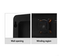 Reloj de pared de 16 pulgadas con pantalla digital grande que muestra la hora, la fecha, la temperatura ambiente y dos alarmas independientes con control remoto (naranja)