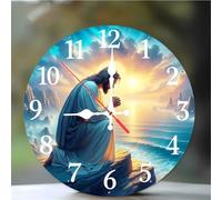 Reloj de Pared de 16 Pulgadas, Creyente del Atardecer reloj de pared Moderno Silencioso, Funciona con Pilas, Bonitos Relojes de Pared Decorativo para Sala de Estar, Cocina, Hogar, Dormitorio, Oficina