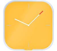 Reloj de pared de cristal Cozy Yellow - LEITZ