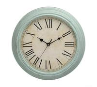 Reloj de pared de cuarzo vintage de 12 pulgadas con función de barrido silencioso y estética clásica para tu hogar (C)