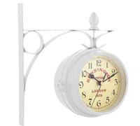 Reloj de pared de hierro forjado colgante vintage retro, relojes de pared clásicos creativos de estilo europeo para exterior/sala de estar/dormitorio/dormitorio/estudio