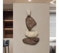 Reloj de pared de Japandi 32 pulgadas de forma de piedra irregular Gran reloj decorativo para la sala de estar dormitorio moderno minimalista abstracto decoración del hogar artística pieza de declarac