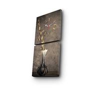 Reloj de pared de lienzo decorativo con estilo de jarrón