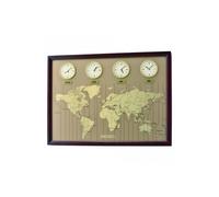 Reloj de pared de madera con batería de cuarzo de hora mundial Seiko QXA722B