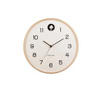 Reloj de pared de madera de abedul Karlsson Natural Cuckoo 6x31,5 cm