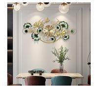 Reloj de Pared de Metal Grande de 100x50 cm Reloj de Pared de la Pared operada por la batería Modern 3D Silent Art Relojes de Pared Grandes Relojes Decorativos para la Sala de Estar Decoración de la