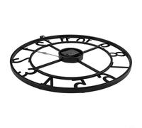Reloj de pared de metal vintage para exteriores, decoración de jardín resistente a la intemperie, para patio, porche y piscina, cara grande silenciosa fácil de leer, estilo granja interior y exterior