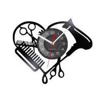 Reloj De Pared De Peluquería De 12 Pulgadas | Decoración Silenciosa Con Ti