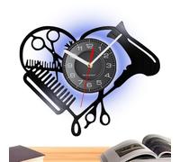 Reloj De Pared De Peluquería Personalizado - Reloj De Salón De PP, Pantalla De Peine De Tijeras De Decoración | Reloj De Regalo De Diseñador Creativo, Dormitorio, Salón, Cocina, Estudio