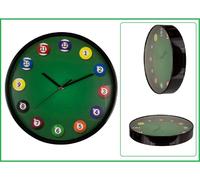 Out of the blue Objeto de decoración/Reloj de Pared con Motivo de Billar/Diámetro: 30,5 cm