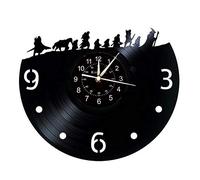 Reloj de Pared de Vinilo Registro, Señor de la decoración Colgante Reloj temático Anillos Arte, decoración de la Pared (Regalo: Gancho)